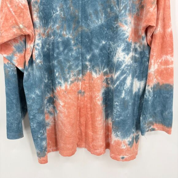 Free People Tie Dye Long Sleeve Tee in Blue Combo, Sz Small, Boho Festival - Picture 8 of 11